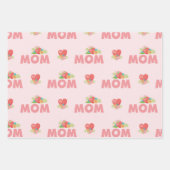 Feuille De Papier Cadeau Fête des Mères mignonnes (Devant)