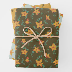 Feuille De Papier Cadeau Fête des Mères Punny Floral Collection