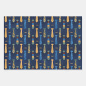 Feuille De Papier Cadeau Fête des pères de Cravate papa (Devant)