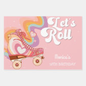 Feuille De Papier Cadeau Fête du roller retro (Devant)