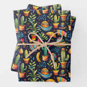 Feuille De Papier Cadeau Fête mexicaine en carrelage cool (En situation)