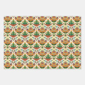 Feuille De Papier Cadeau Fête mexicaine en carrelage cool (Devant)