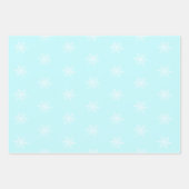 Feuille De Papier Cadeau Fête motif de Noël bleu glacé (Devant 2)