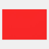 Feuille De Papier Cadeau Fête Rouge vert rouge Polka Dot Solide Rouge (Devant 2)