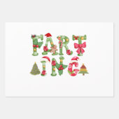 Feuille De Papier Cadeau Fêtes de Noël (Devant 3)