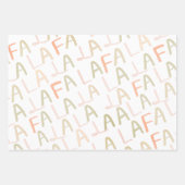 Feuille De Papier Cadeau Fêtes de Noël Pink Falalala (Devant)