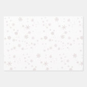 Feuille De Papier Cadeau Fêtes de Noël Simple Rouge Bleu Blanc Snowflake (Devant)