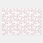 Feuille De Papier Cadeau Fêtes d'hiver de la Branche des Berry rouges (Devant)