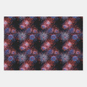 Feuille De Papier Cadeau Feu d'artifice de l'Indépendance 4 juillet (Devant)
