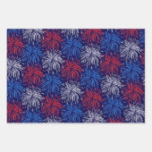 Feuille De Papier Cadeau Feu d'artifice patriotique (Devant)