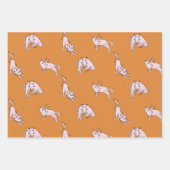 Feuille De Papier Cadeau Feu de Noël rose (Devant 2)