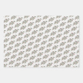 Feuille De Papier Cadeau Feuillage et baies de Noël (Devant)