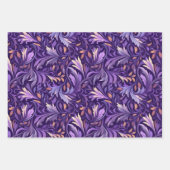 Feuille De Papier Cadeau Feuillage pourpre de Boho (Devant 2)