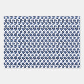 Feuille De Papier Cadeau Feuillets de Motif d'enveloppement modernes Indigo (Devant 2)