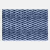 Feuille De Papier Cadeau Feuillets de Motif d'enveloppement modernes Indigo (Devant)