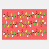 Feuille De Papier Cadeau Feux de Noël personnalisés (Devant 2)