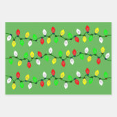 Feuille De Papier Cadeau Feux de Noël personnalisés (Devant)
