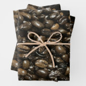 Feuille De Papier Cadeau Fèves de café (En situation)