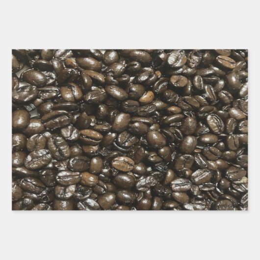 Feuille De Papier Cadeau Fèves de café (Devant)