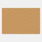 Feuille De Papier Cadeau Fiançailles Mariage Gold de Heart Link (Devant 3)