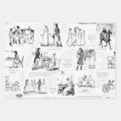 Feuille De Papier Cadeau Fierté et préjugé Citations de toile rouge noir (Devant)