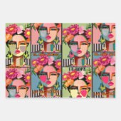 Feuille De Papier Cadeau Fiesta Floral (Devant 3)