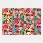 Feuille De Papier Cadeau Fiesta Floral (Devant 2)