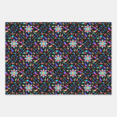 Feuille De Papier Cadeau Fiesta noire colorée (Devant)