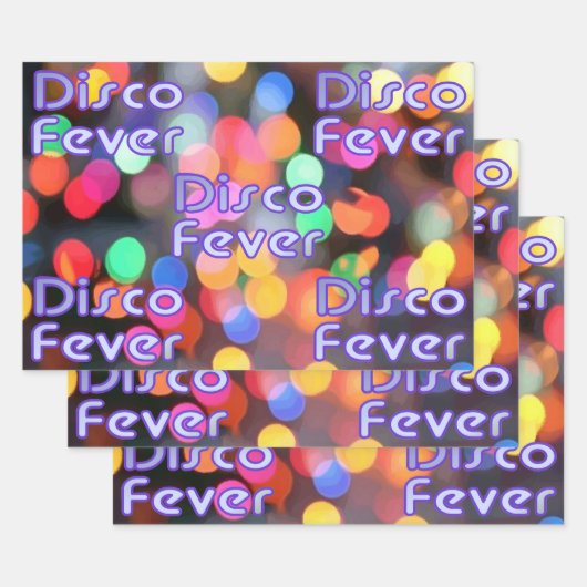 Feuille De Papier Cadeau Fièvre Disco 1 (Lot)