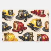 Feuille De Papier Cadeau Fighter helmet pattern fire station wrapping (Devant 3)