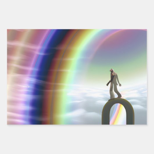 Feuille De Papier Cadeau Figure de mystère au Stargate interdimensionnel (Devant)