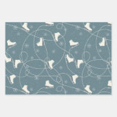 Feuille De Papier Cadeau Figure Patinage sur 3 couleurs (Devant 2)