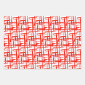 Feuille De Papier Cadeau Fil rouge moderne Joyeux Berries de Noël (Devant)