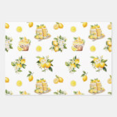 Feuille De Papier Cadeau Filière de citron Méditerranée été (Devant)