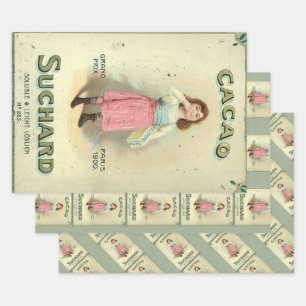 Feuille De Papier Cadeau Fille au sucre Victorian Chocolate Kiss