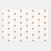 Feuille De Papier Cadeau Fille Communion priant (Devant)