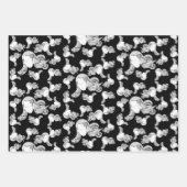 Feuille De Papier Cadeau Fille De Tatouage Noir Et Blanc (Devant 2)