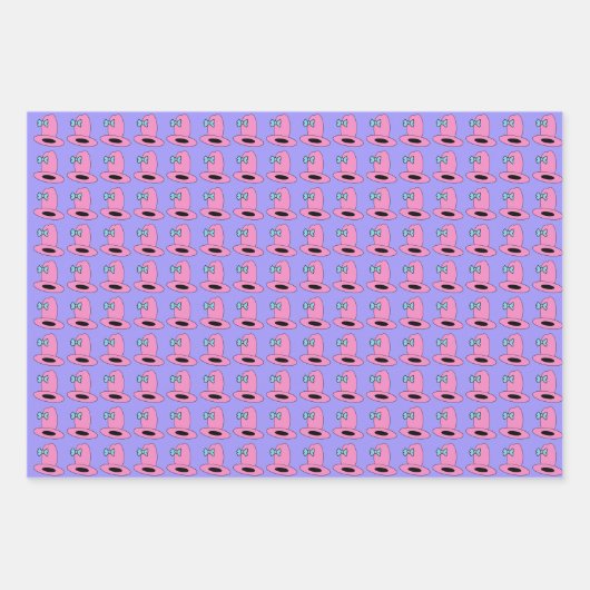 Feuille De Papier Cadeau Fille fille Casquette Anniversaire (Devant)