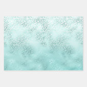 Feuille De Papier Cadeau Fille Mint Blanc Glam Ombre Empreinte de léopard (Devant 2)