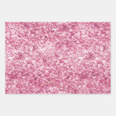 Feuille De Papier Cadeau Fille Parties scintillant rose Confetti (Devant)