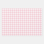 Feuille De Papier Cadeau Fille Pastel Rose En vichy Plaid Multi (Devant)