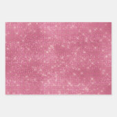 Feuille De Papier Cadeau Fille rose Glitzy Étincelle (Devant 3)