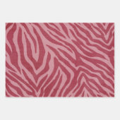 Feuille De Papier Cadeau Fille rose Poster de animal Zebra (Devant 2)