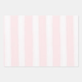 Feuille De Papier Cadeau Fille rose rayures blanches (Devant 2)