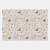 Feuille De Papier Cadeau Fille rose Saint-Patrick (Devant)