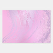 Feuille De Papier Cadeau Fille violet rose Abstrait (Devant 2)