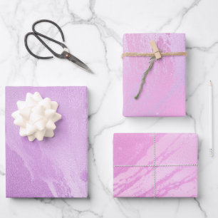 Feuille De Papier Cadeau Fille violet rose Abstrait