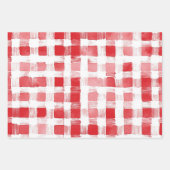 Feuille De Papier Cadeau Fille violet rose rose rouge rayures Anniversaire (Devant 3)