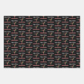 Feuille De Papier Cadeau Filles Gymnastique Elfe de Noël (Devant 2)