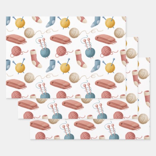 Feuille De Papier Cadeau Fils de dessin, couvertures et chaussettes (Lot)